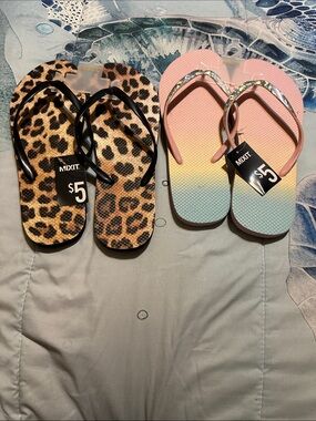 Mix It Girls Flip Flop Bundle — Leopard, Pink, Gradient, Flamingo